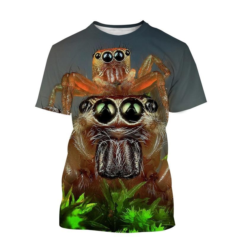 Fashion Insect Spider T Shirt For Men Animal Pattern Short-sleeved T-shirt Funny Casual Streetwear Summer Tops Cool Tee Shirt