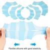 3Sizes Available Blue Silicone Swimming Hand Webbed Gloves Freestyle Finger Flippers Auxiliary Training Equipment Swimming Aids
