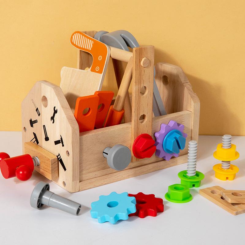 Toddler Educational Toolbox: Portable Workbench Toy for Early Learning and Repair Simulation.