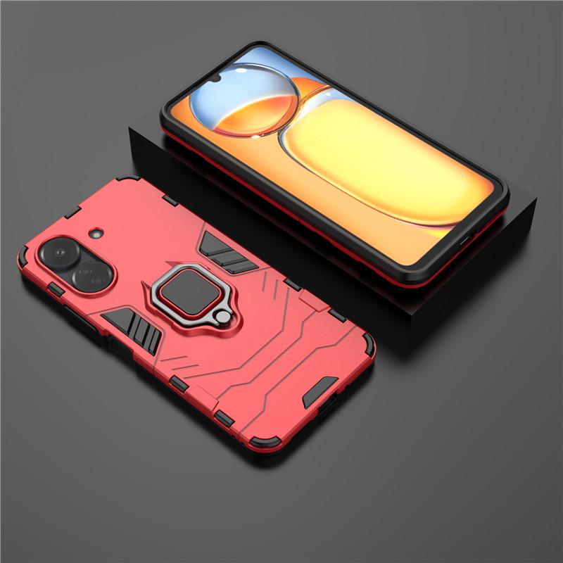 For Xiaomi Redmi 13C Case Hard Armor Finger Ring Protective Bumper For Redmi 13C 12 12C 10C 10 9 9C 9T Case For Redmi 13 Cover