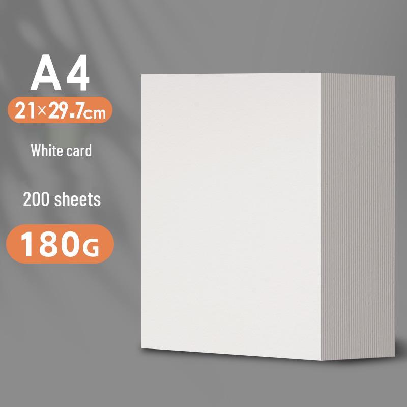 A4 White Cardstock, Black & Colored Paper, Thickened for DIY Kindergarten Crafts & Projects, A3/A4 Size.