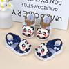 Summer new cartoon panda sandals for boys and girls, non-slip toddler closed-toe shoes for baby boys