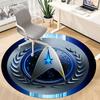 1pcStar Trek Office Round Area Rug, Indoor Mat Suitable For Office, Under Office Chairs Bedroom Living Room Home Decor, Room Deco