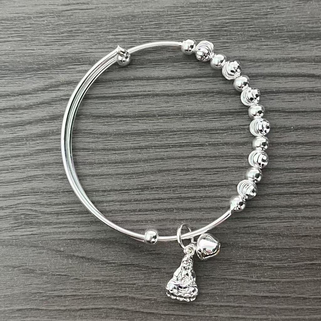 Trendy Celebrity Style Silver-Plated Beaded Adjustable Bracelet