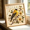 Hummingbird Bead Embroidery Kit, DIY Pearl Art Painting, with Crystal Beads Floral Designs Craft, for Adults Beginners