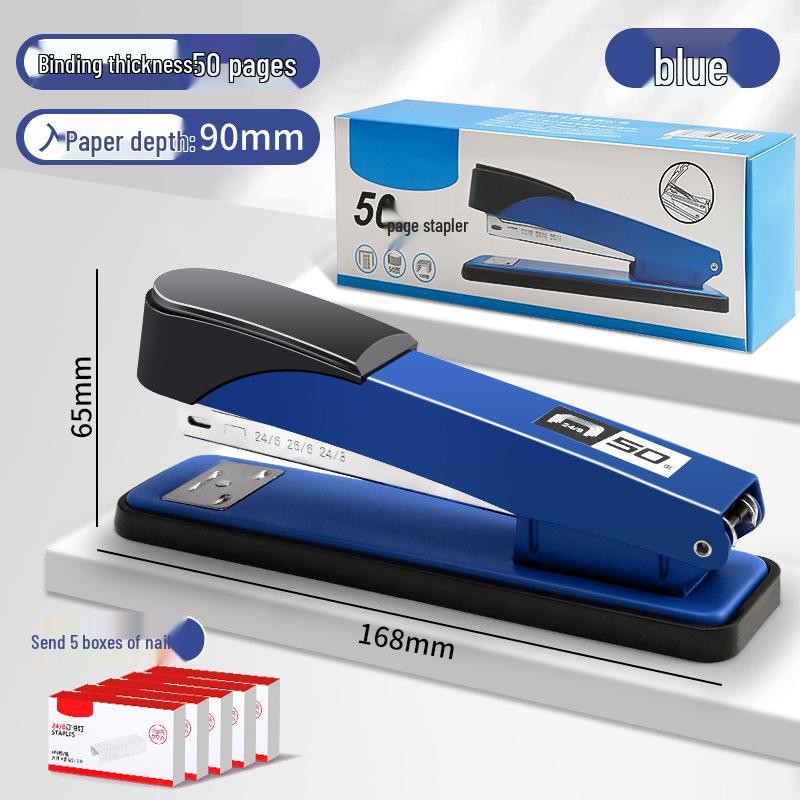 Heavy-Duty Office Stapler for Thick Pages - Large Size Standard Type