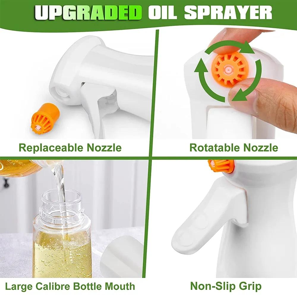 1PC Upgraded Olive Oil Sprayer Bottle Cooking Baking Vinegar Mist Sprayer Empty Bottle Spray Oil Dispenser for BBQ Picnic Tool