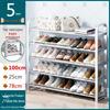 Stainless Steel Multi-layer Shoe Rack for Home or Dorm - Dustproof Storage Cabinet