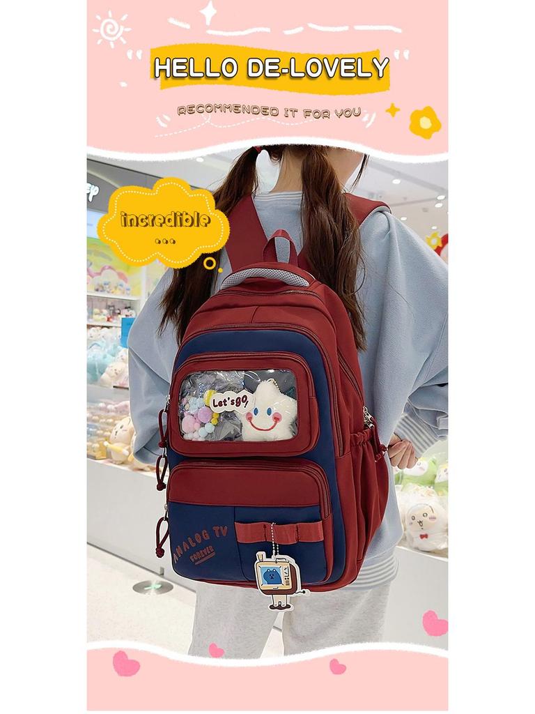 Mori Style Large-Capacity Backpack for Junior and High School Girls