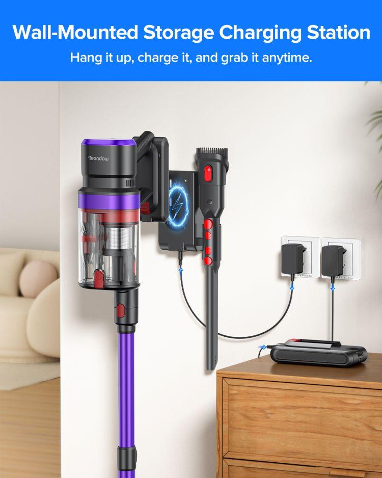 Teendown V20  Cordless Vacuum Cleaner 500W Brushless Motor Portable Detachable Vacuum Cleaner For Home Use 40 KPA Powerful Suction