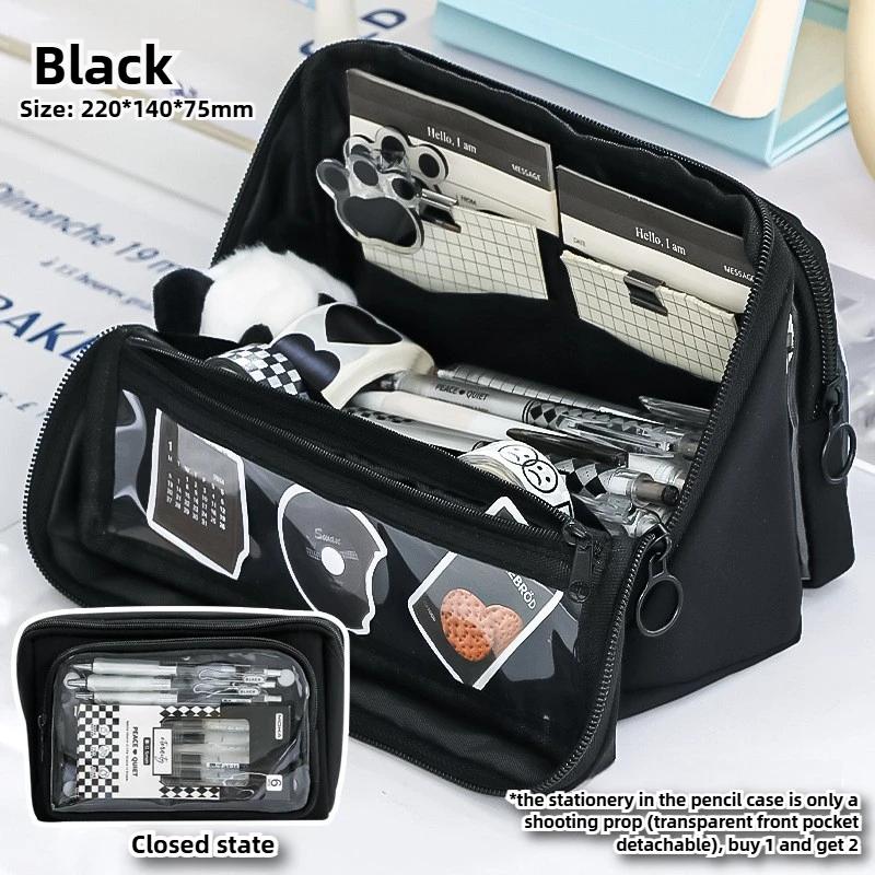 New Nine-layer Large-capacity Pencil Case Student Stationery Storage Box Simple Multi-functional Pencil Case Storage Bag