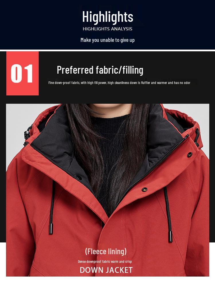 2025 Autumn/Winter Trendy Unisex Warm Hooded Windbreaker Down Jacket for Couples