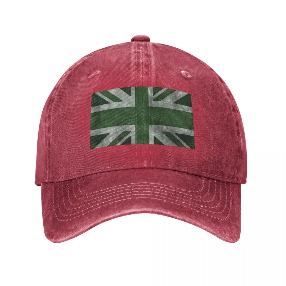 Green Distressed Union Jack Baseball Cap hats on offer Sunscreen Unique hats western Hat Designer Unisex Womens