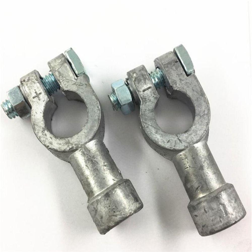 

1Pair Silver Battery Post Adapter Lead Battery Terminal Car Assessories Parts Nuts For Car