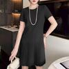 ZANZEA Women Casual Round Neck Solid Color Summer Short Sleeve Dress