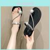 Elegant Summer Flat Sandals For Women With Dazzling Rhinestones In Classy Colors