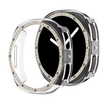 Hollow PC Cover For Samsung Galaxy Watch 8 44mm With Scale Protective Case Bumper For Samsung Watch8 40mm Bezel Ring Case 2025