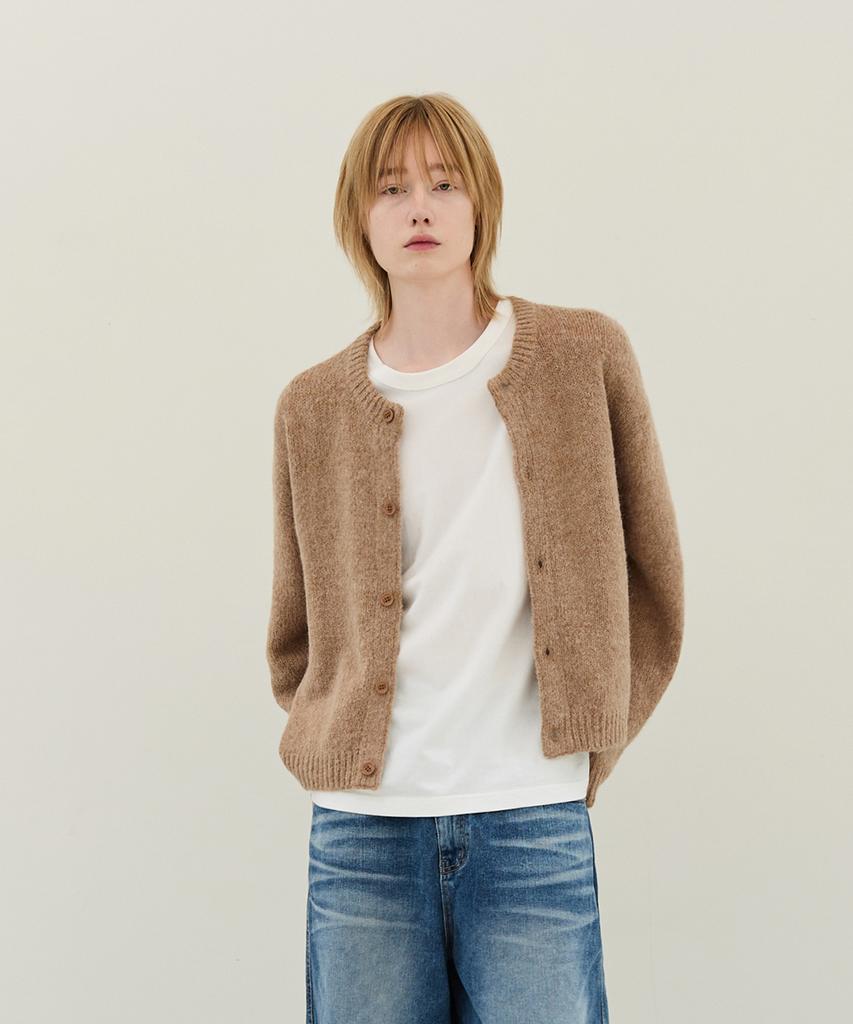 Waar M1075 Soft Round Neck Cardigan (4 Colors)