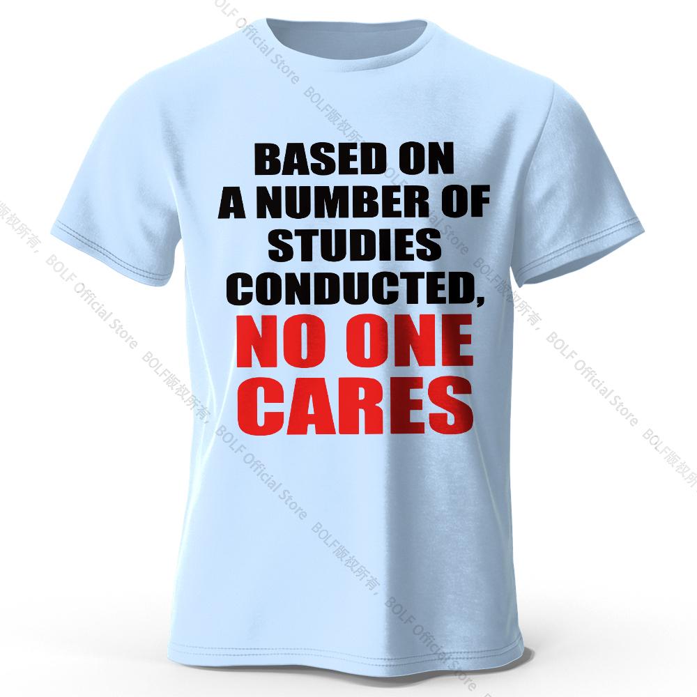 Men's No One Cares Printed T-Shirt 100% Cotton Oversized Edgy Graphic Tees for Women Summer Tops Punk Streetwear