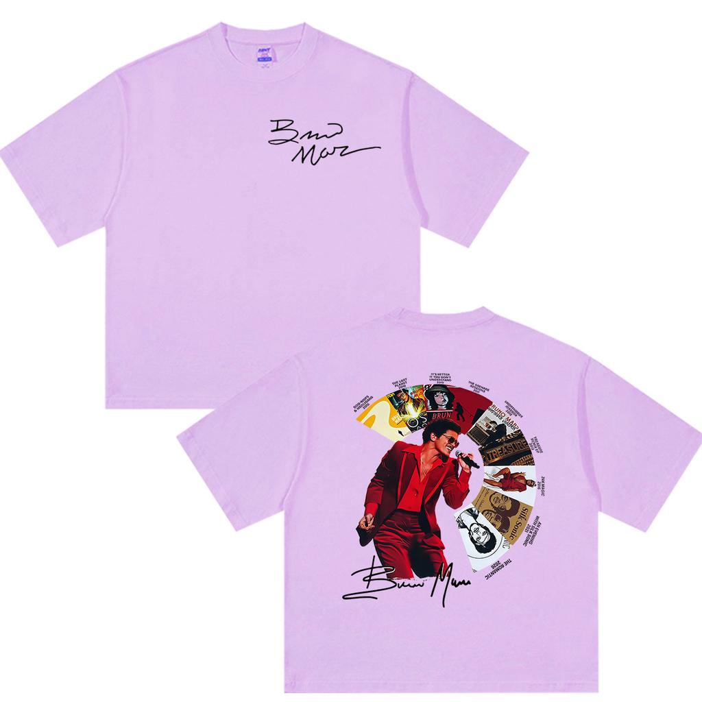 Rapper Bruno Mars Album 2026 Graphic T Shirts Unisexs Vintage High Quality Cotton Tshirt Unisex Gothic Hip Hop Short Sleeve Tshirt