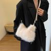 Shoulder Bag Women Soft Fluffy Crossbody Bag Faux Fur Luxury Handbag Winter Women's Bag 2025 Ladies Clutch Purse for Women