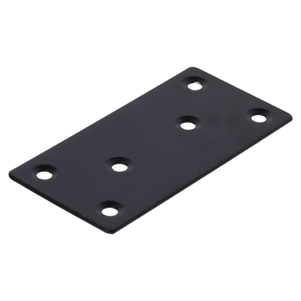 4PCS Stainless Steel, Metal Flat Mending Plate Black Fixing Joining Plate Metal Bracket  Bed
