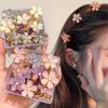 5pcs Fashion Women Girls Colorful Opal Hairpins Sweet Small Headdress Barrettes Accessories Cute Mini Flower Hairclip Claws