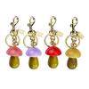 Unique Cartoon Mushroom Pendant Keychain Handmade Keyring Trendy Bag Ornament for Fashion Enthusiasts and Students