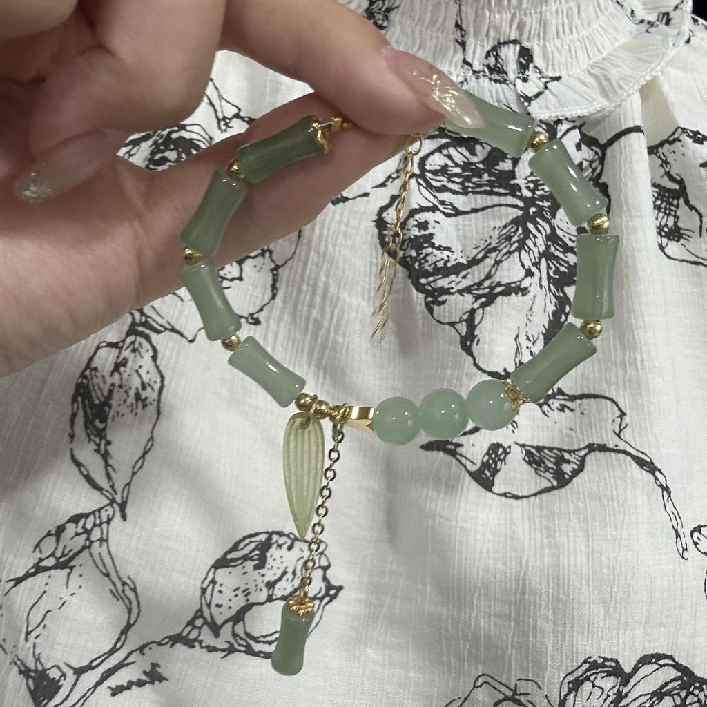 Ny kinesisk bambupärlad kallt armband damer ins nischdesign high-end retro kinesisk stil smycken