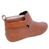 Women's Vintage Leather Boots Flat Waterproof Shoes Winter Round Toe  Boots