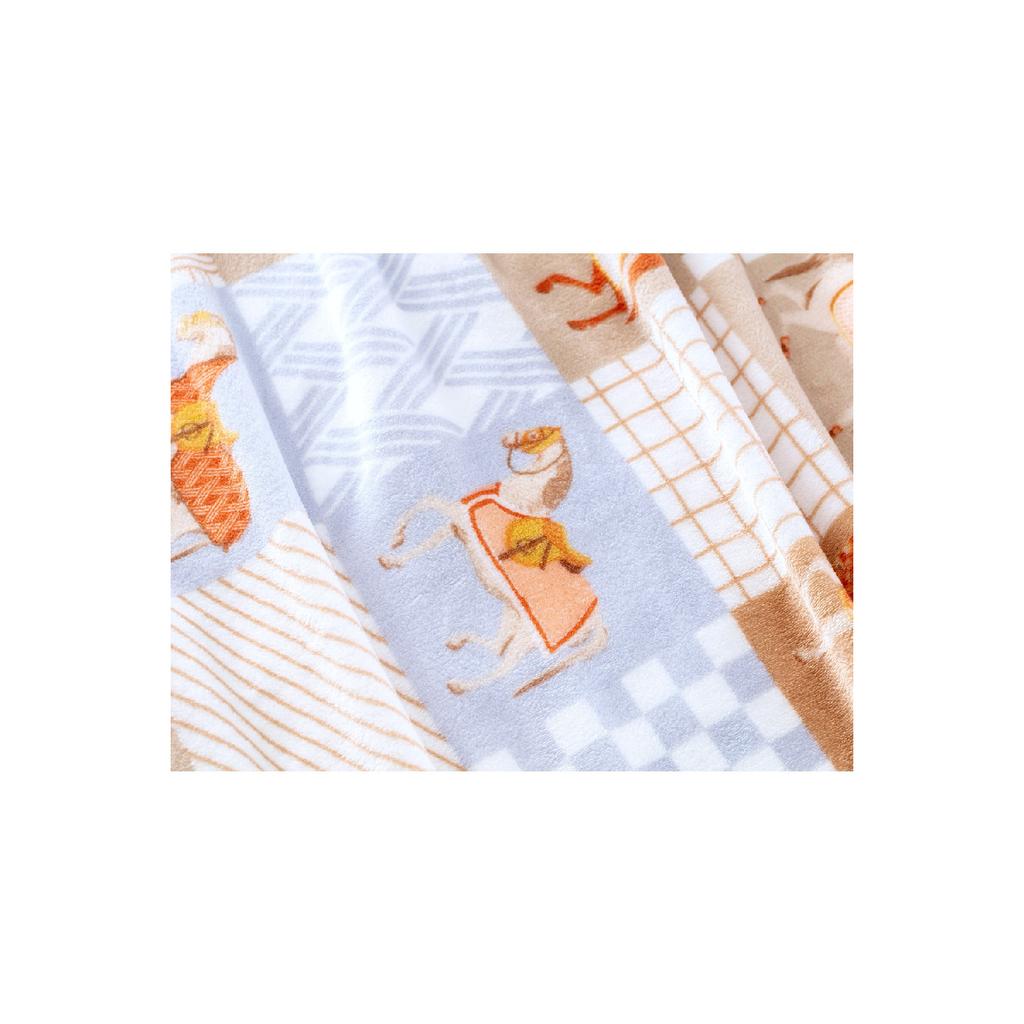 Lily Wellsoft Bedruckte Einzeldecke – Hellblau