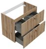 Bathroom Cabinet with Washbasin 80 Cm, Evoke Oak, Grooved, Rietti Lamellas