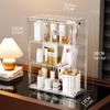 2/3 Pièces Présentoir Magnétique à 3 Niveaux pour Porte Étagère en Plastique Transparent avec Séparateurs Réglables Boîte pour Poupée/Pièce Secrète Boîte de Collection