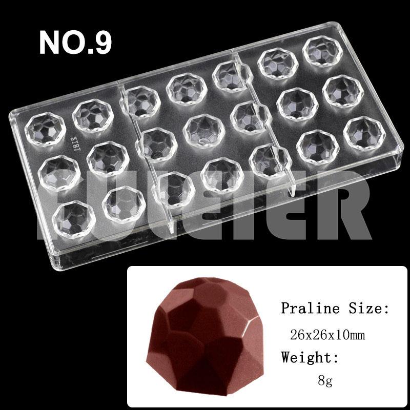 Polycarbonat Schokoladenformen Quadratisch Rund Süßigkeiten Süßwarenriegel Form Backen Kuchen BonBon Süßwarenwerkzeuge Backzubehör