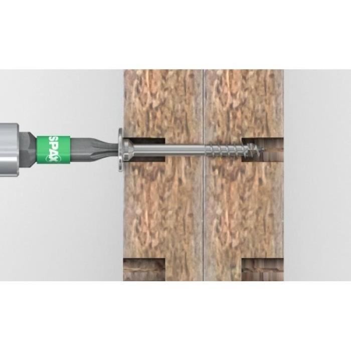 Vis pour assemblage de meuble - spax - 4x30mm - acier nickelé - tête disque extra plate - lot de 200