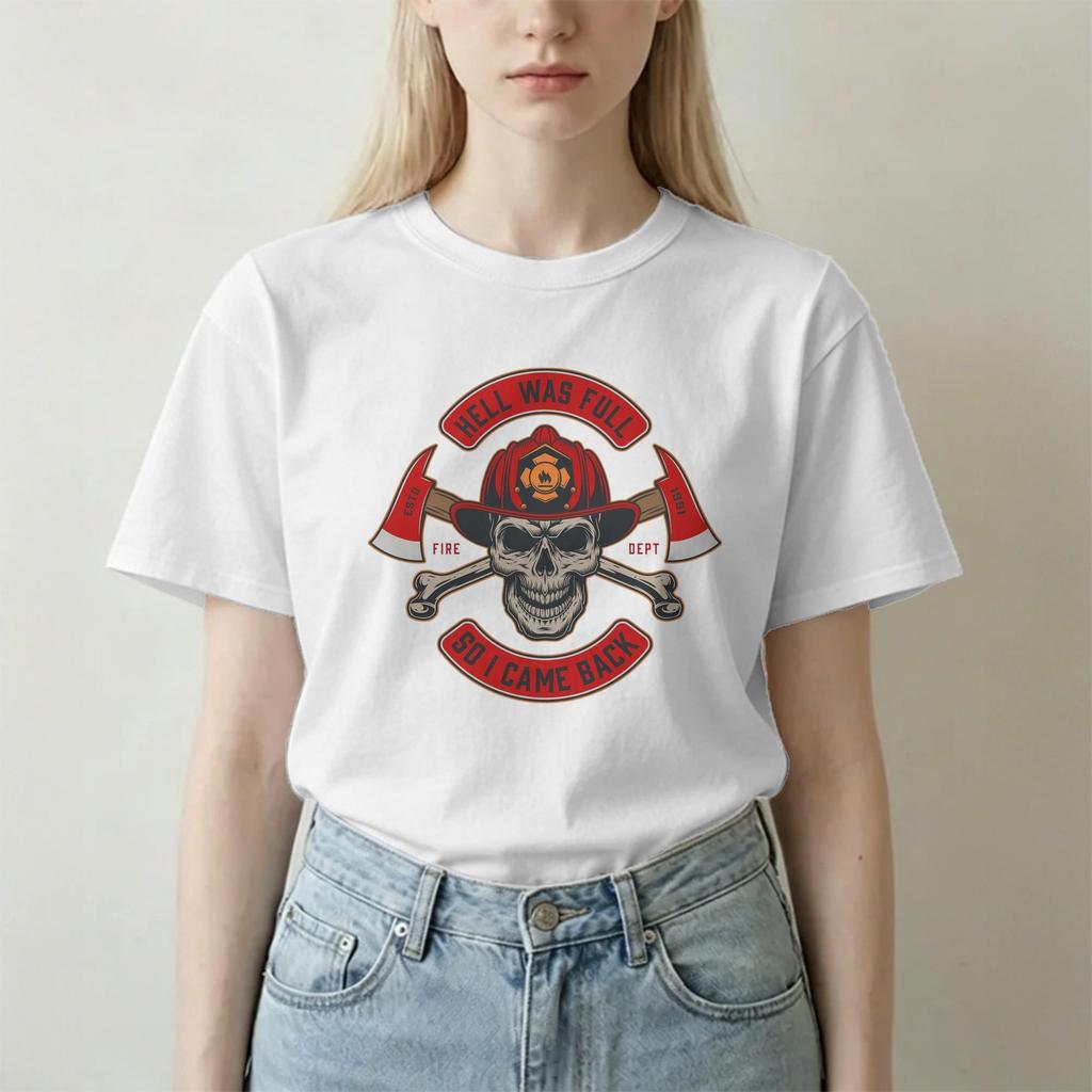 Unisex Unisexs TShirt Future Firefighter Awesome 100 Cotton Tee Shirt Short Sleeve Fire Rescue T Shirts O Neck Clothing