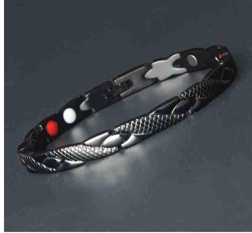 Fashion Room Gold Double Row Magnet Removable Bracelet Men'S Domineering Coarse Personalized Magnet Energy Bracelet