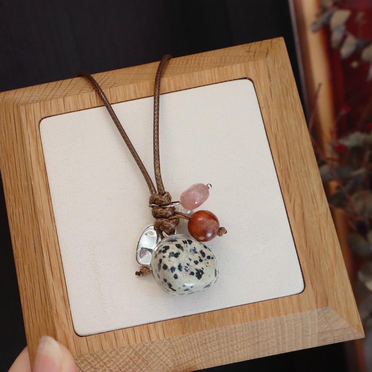 

Natural Tiger s Eye Stone Red Agate Blue Stone Fashion Necklacefashion women daily jewelry gift