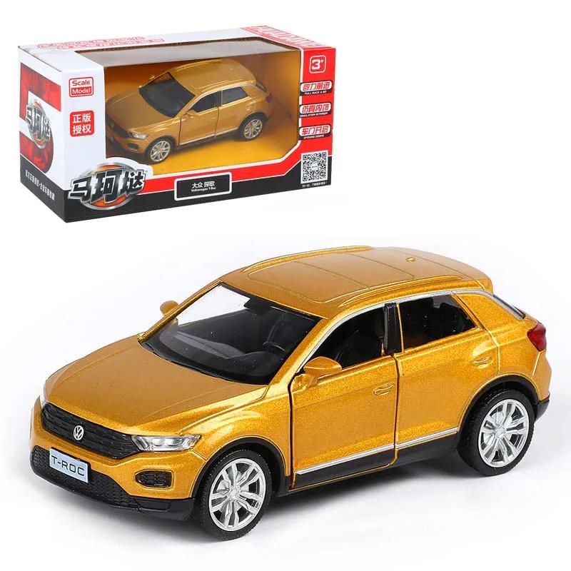 W126MaKeda1:36 VOLKSWAGEN T-ROC SUV Alloy Model Toy Car 11.6cm Diecast Pull Back Metal Collection Children Toys Gift F344