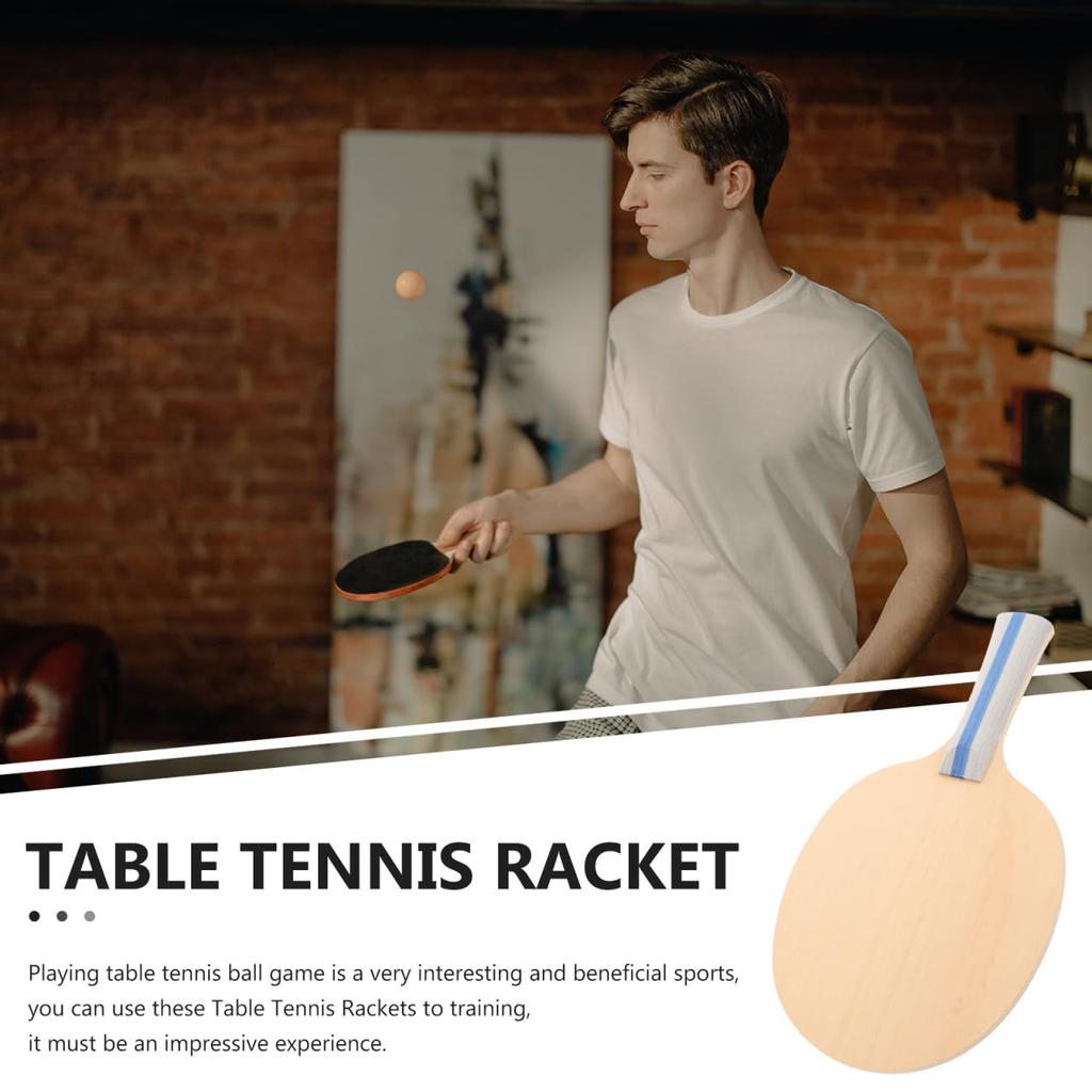 COOLHIYA Table Tennis Made of Suitable for Children and Interactive Training Racket, Lightweight, Non-Slip Grip, Basswood, Durable, Indoor/Outdoor