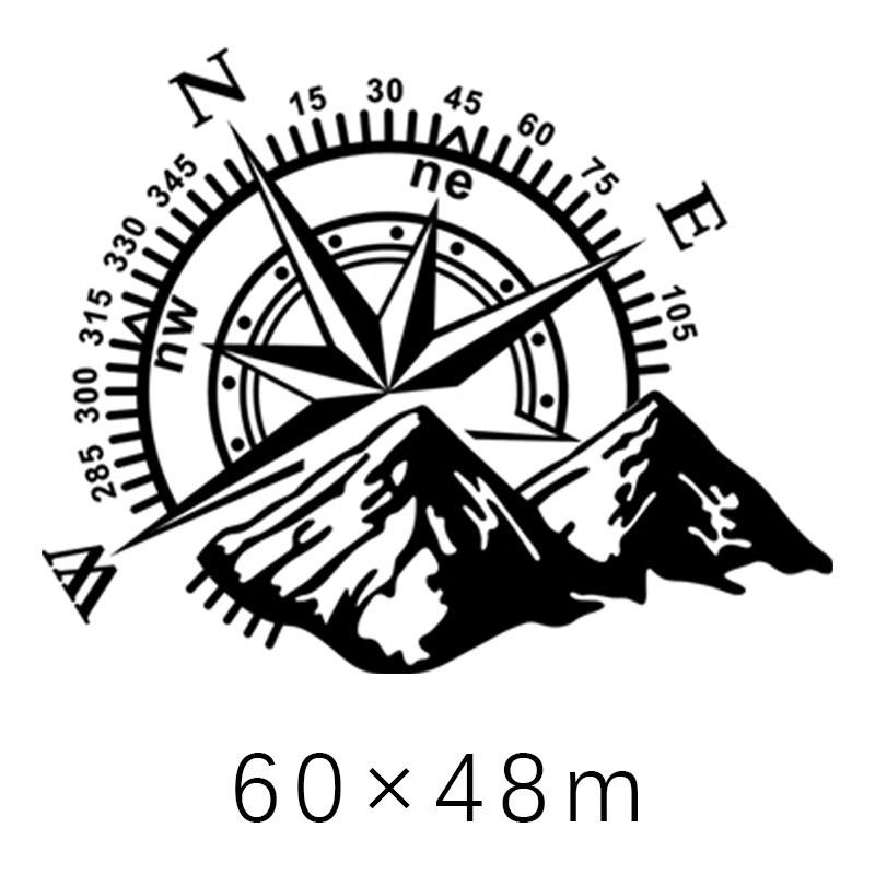 Mountain Compass Navigation Car Door Body Decal Sticker
