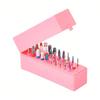 30-Hole Nail Drill Bit Holder Dustproof Nail Salon Organizer With Storage Display Box Manicure Tool Case Drill Bits Not Included