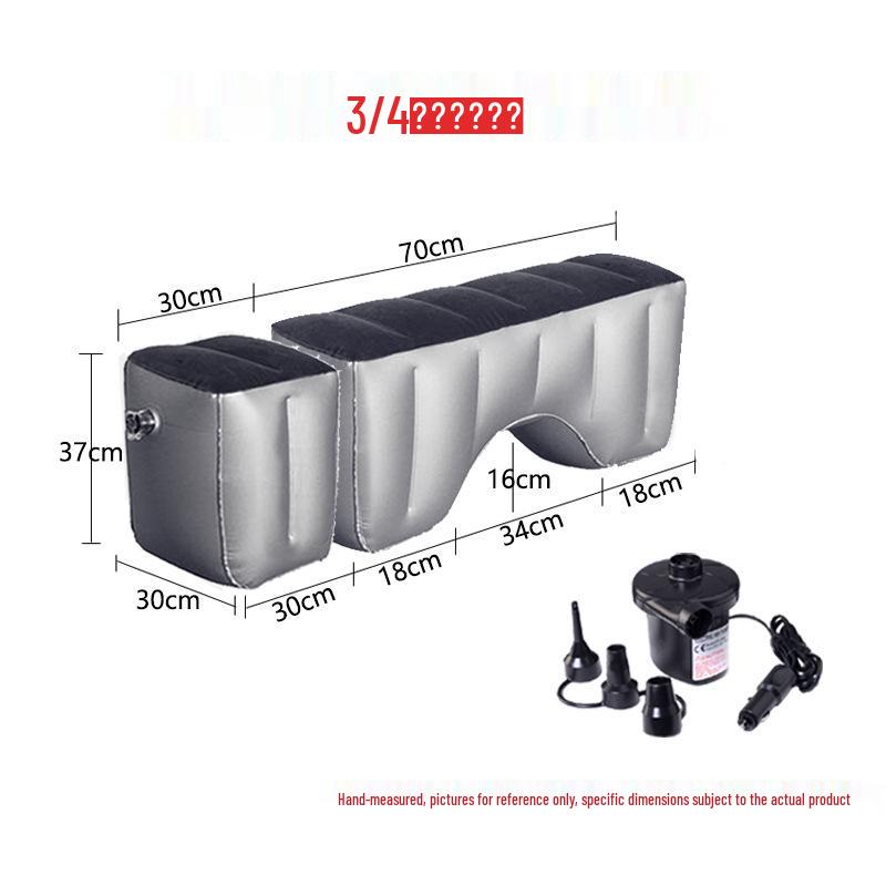 Inflatable Car Bed and Footrest for Rear Seat Use In Sedans and SUVs