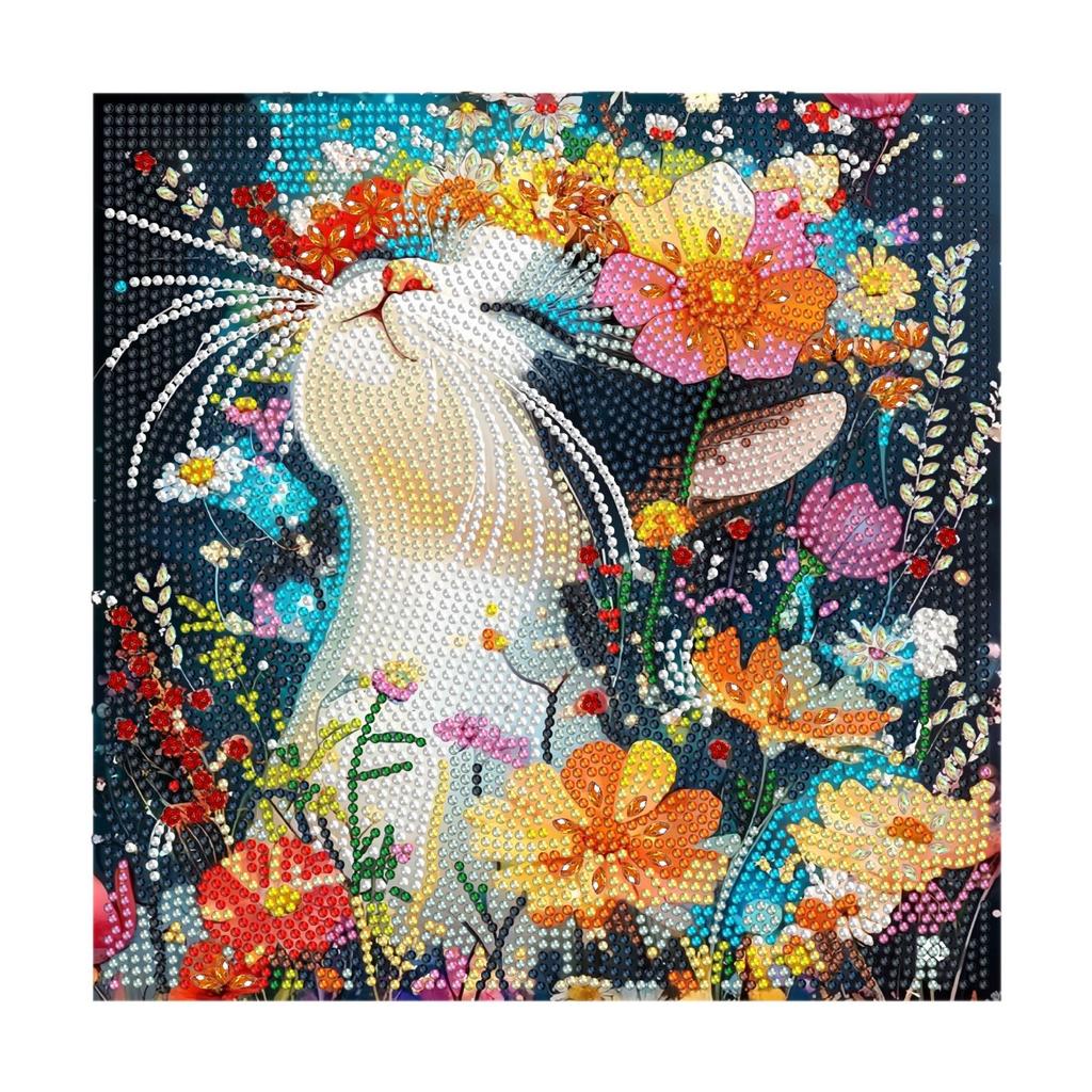 5D Special-Shaped Bright Diamond Painting Decorative Sticker, Handmade Diy Cat Children'S Painting Kit Cross-Border