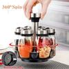 Household glass cumin powder pepper sesame scattering bottle, rotating seasoning jar, commercial sealed moisture-proof