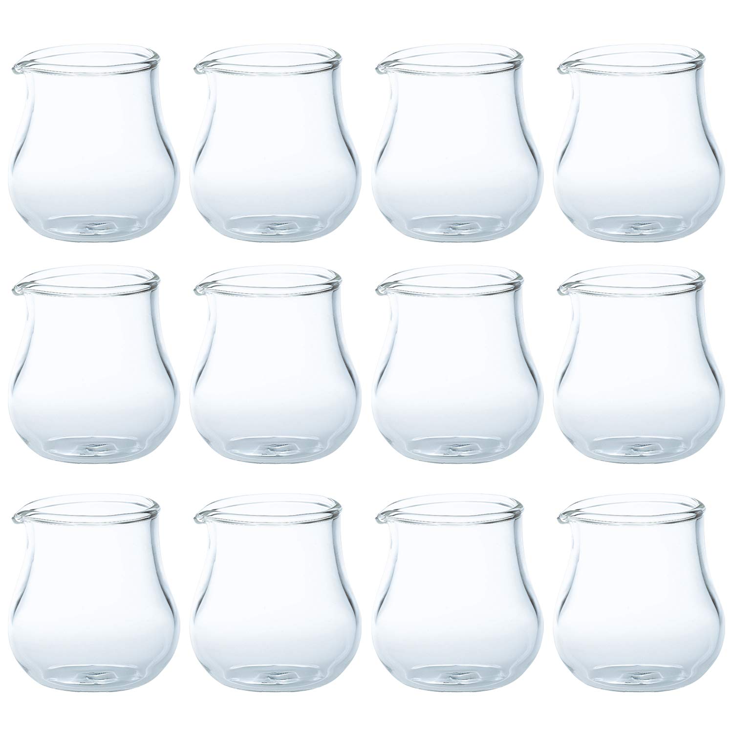 Toyo Sasaki Glass Milk Set of Glass TS44044 Pitcher, 20ml, 12, Creamer/Syrup Pitcher,