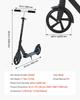 Kick Scooter for Kids Ages 8+, Teens & Adults, 2-Wheel Toddler Scooter with Adjustable Height Handlebar, Wide Anti-Slip Deck, Foldable Lightweight