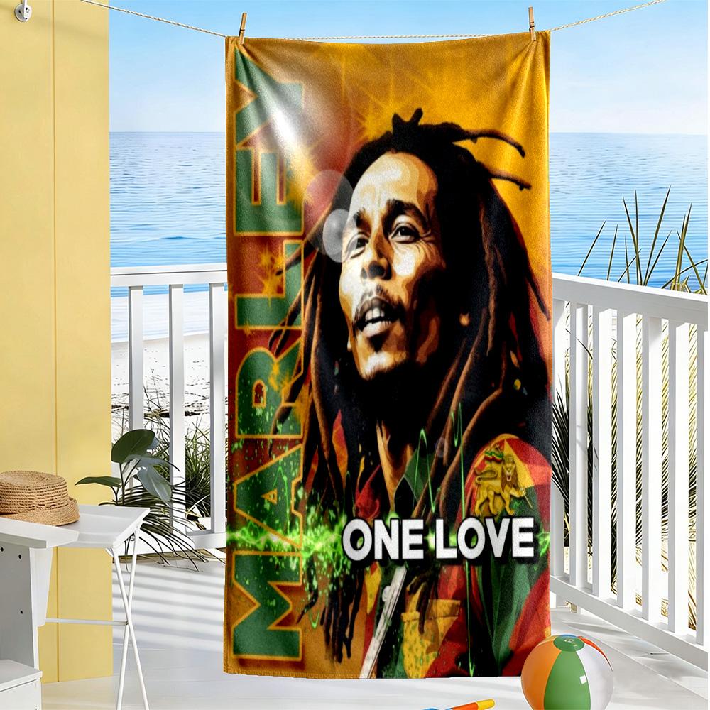 Bob Marley Beach Towel Super Soft Absorbent Comfortable Lightweight