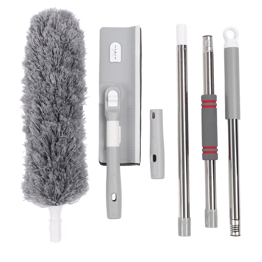 Window Squeegee Long Handle Window Cleaner Tool Rotatable Window Scrubber with Extension Pole for Ho