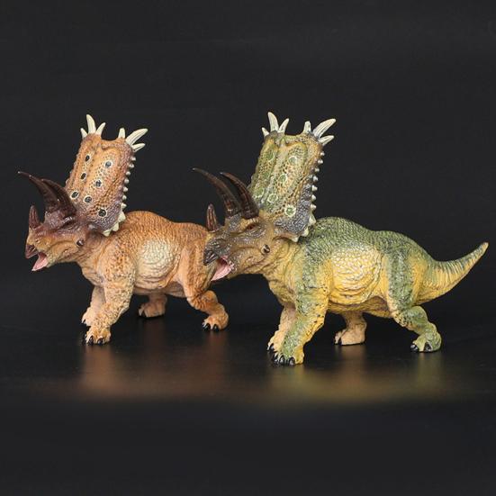 Figurine Pentaceratops Model Realist Dinosaur Sculptură Decor de Birou Jucărie Educativă Dino pentru Copii Copilași Băieți Cadou de Ziua de Naștere